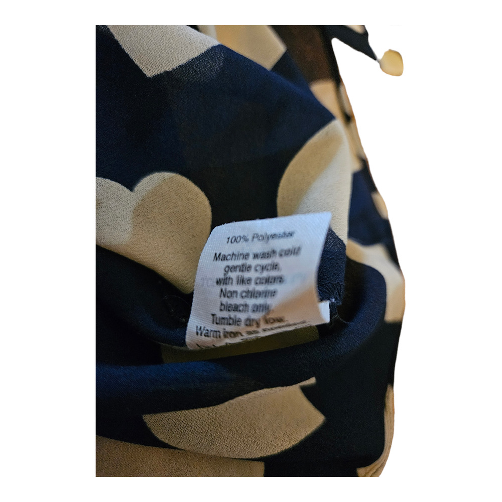 J. Crew Factory Navy and White Heart Blouse - Picture 4 of 8